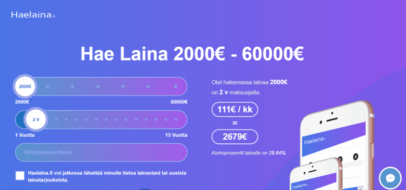 Haelaina.fi sivuston lainahaku auttaa löytämään sopivan luoton